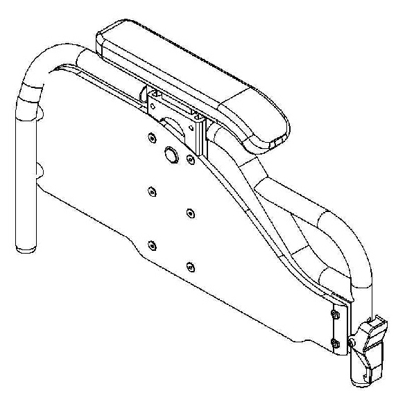 Bracciolo desk regolabile in altezza