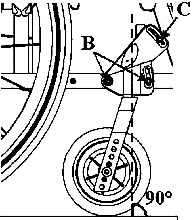 Front fork support plate squareness adjustment